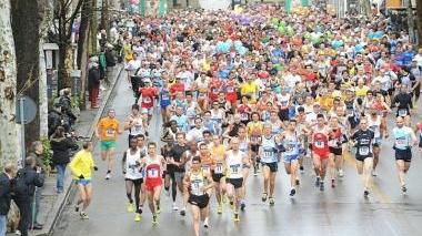 Un’immagine della partenza della Maratonina dello scorso anno