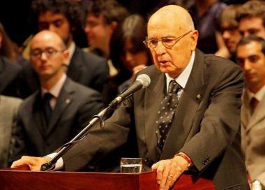 Il presidente della Repubblica Giorgio Napolitano 