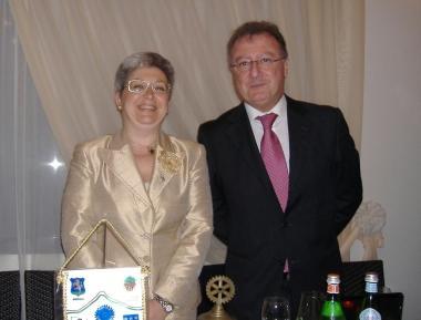 Palma Gagliardi e Donato Ceglie alla cena del Rotary           