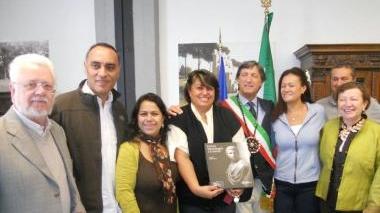 La delegazione dell’Isola di Pasqua con Zubbani