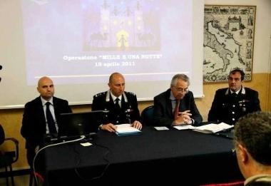 La conferenza stampa tenuta dai carabinieri della Spezia   
