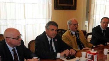 Vertice anticriminalità da sx Romeo, Merendino, Giubilaro, Lanzellotto