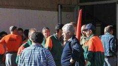 Un presidio di protesta dei dipendenti dell’Unione