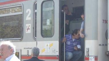 Il treno che ha travolto il giovane ingegnere