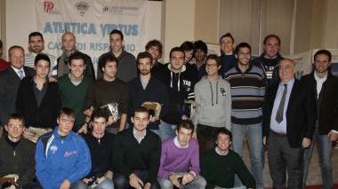 Un gruppo di atleti della Virtus Cassa di Risparmio Lucca