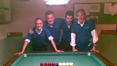 <b>BOCCETTE</b> La squadra della Giovanile Bientina militante nel campionato di serie B Da sinistra Moroni il capitano Messineo Cantini e Bertini
