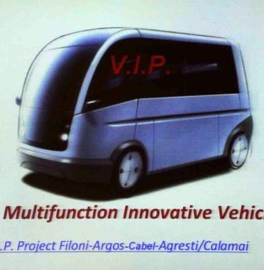 Un disegno del Vip e il gruppo di creatori del progetto 