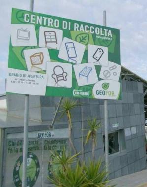 La stazione ecologica in via Pindemonte