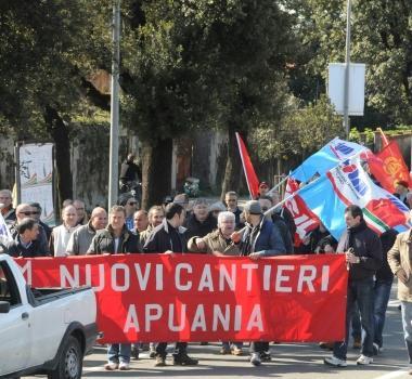 Manifestazione degli operai di Nca  