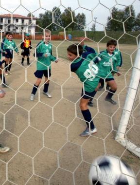 Baby calciatori in azione    