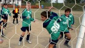 Baby calciatori in azione