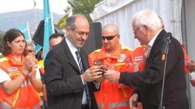 Due momenti dell’inaugurazione dell’Agrifiera 2011 a Pontasserchio