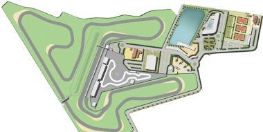 A fianco il tracciato della pista dellautodromo progettato nella frazione di Pardossi e uno scorcio della tenuta Isabella  