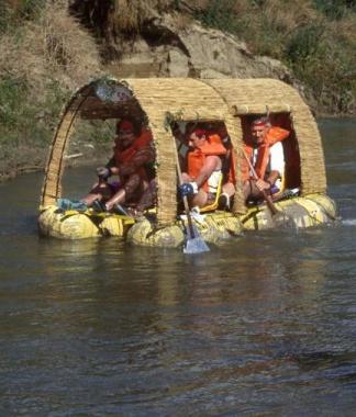 Una barca molto particolare in gara nella scorsa edizione del Valdelsa River Trophy 