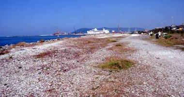 Larea dove dovrebbe sorgere il porto turistico 