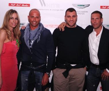 <b>CALCIO.</b> Bettarini e Vieri con Manuel Dallori e la fidanzata di questultimo 