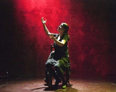 Lattrice Livia Castellana in un momento dello spettacolo 