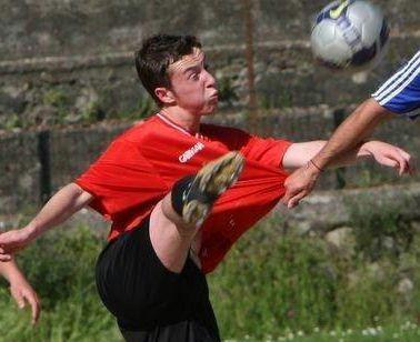 Nicola Pasquini durante un’azione di gioco
