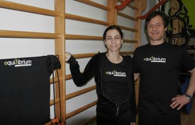 Tommaso Ciatti assieme a Barbara Alessi in palestra 