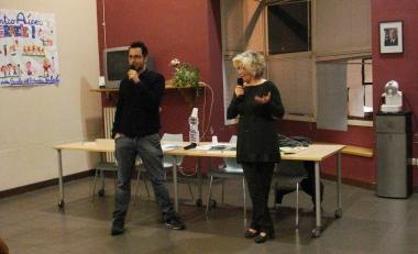 Un momento della presentazione con lautore 