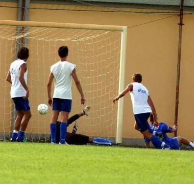 Gli azzurri al lavoro al Sussidiario 