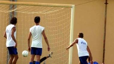 Gli azzurri al lavoro al Sussidiario