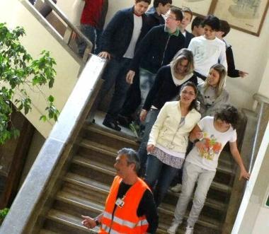 Una fase della evacuazione 