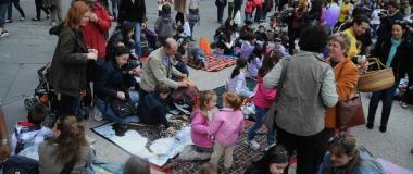 Una manifestazione contro il caro mensa 