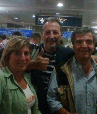Mattucci, Favilla e Simeoni allaeroporto 