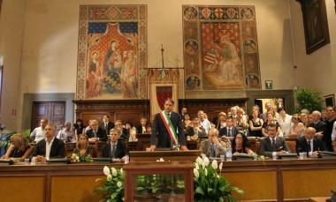 La giunta comunale Il sindaco Cenni al centro   