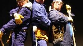 <b>IN SCENA.</b> I tre attori