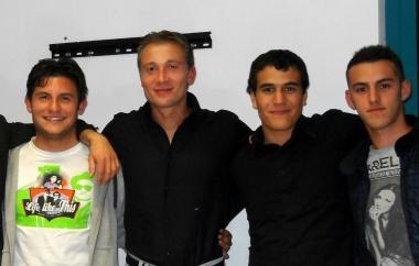 Da sin. Federico Melillo, Paolo Valeri, Davide Delgadillo, Tommaso Celardo 