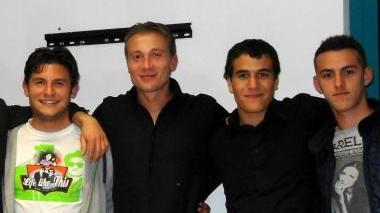 Da sin. Federico Melillo, Paolo Valeri, Davide Delgadillo, Tommaso Celardo