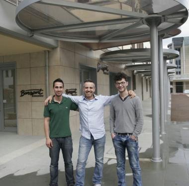 I soci del nuovo bar Alessandro Pugi, Pietro Marteddu e Tommaso Magni 