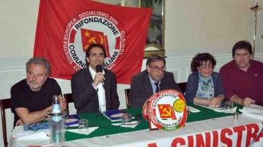 <b>SINISTRA.</b> Oliviero Diliberto al tavolo con Cristina Citerni