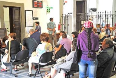 La sala dattesa del Centro unico prenotazioni dellAsl 3 