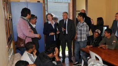 Il centro di accoglienza di Lunata