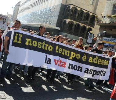 La recente manifestazione nazionale dei precari e degli stagisti   