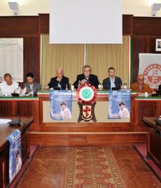 Un momento della presentazione in sala consiliare 