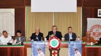 Un momento della presentazione in sala consiliare