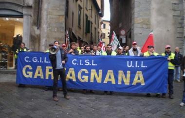 Uno sciopero dei lavoratori di Se.Ver.A. 