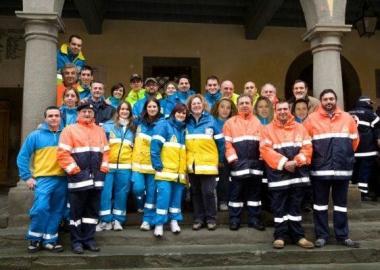 Un gruppo di volontari e non della Misericordia di Castelfranco     