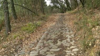 Un tratto dell’antica strada in selciato