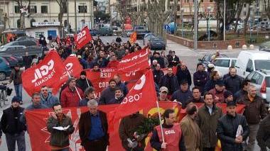 <strong>PROTESTA.</strong> Una manifestazione della Cgil in città