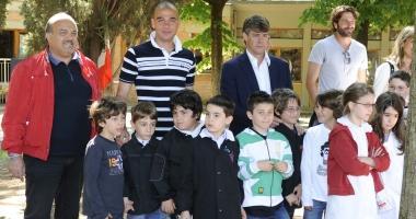<b>A SCUOLA </b>giocatori e mister del Grosseto  
