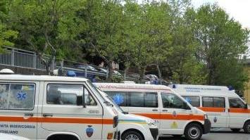 Il parco mezzi della Misericordia di Cutigliano