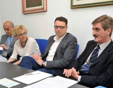 Un momento della conferenza stampa  