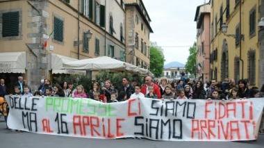 Una protesta contro il caro mensa