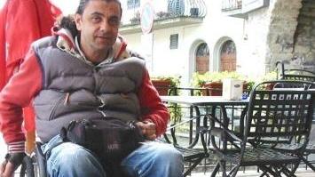 Franco Orsatti con Jessi la canina istruita dal gruppo Febo