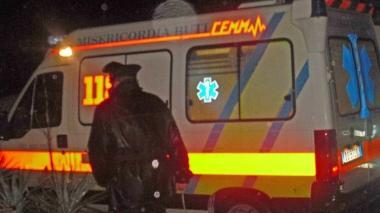 Un’ambulanza di servizio di notte